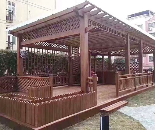 全南小区防腐木凉亭